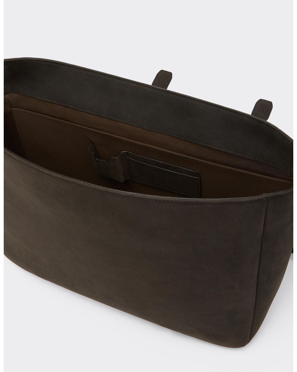 Ferrari Black Waxed Leather Messenger Bag for men