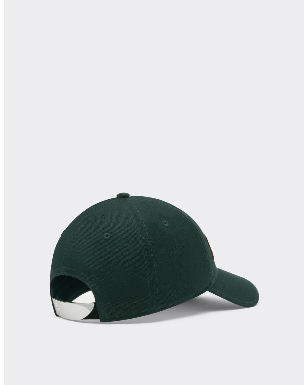 Ferrari Green Cotton Twill Baseball Cap With Embroidery
