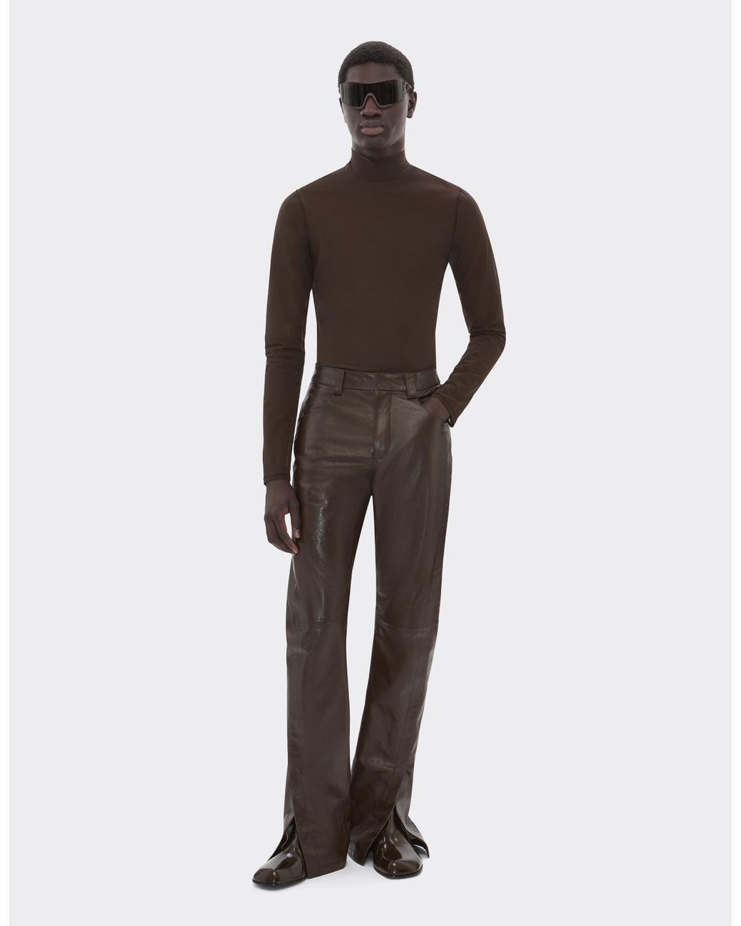Ferrari Black Semi-Transparent Tulle Turtleneck for men