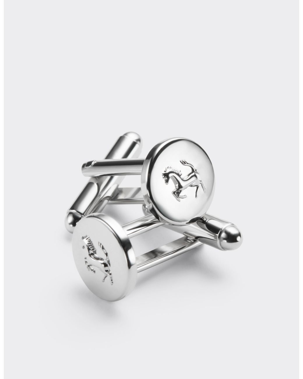 Ferrari White Metal Cufflinks for men