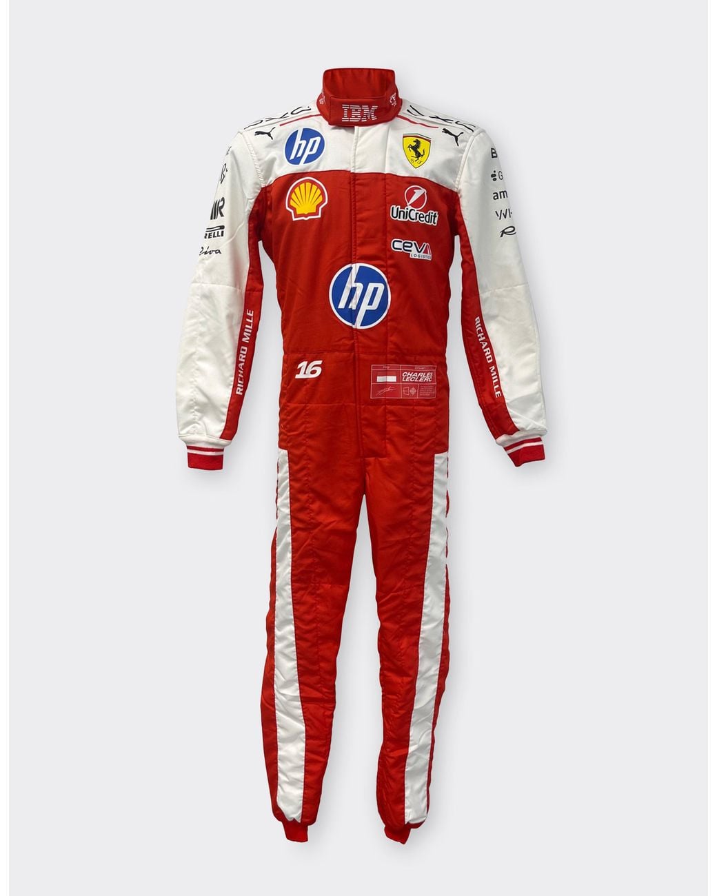 Ferrari Red Scuderia Leclerc Replica Racing Overalls For The 2026 Austin Grand Prix for men