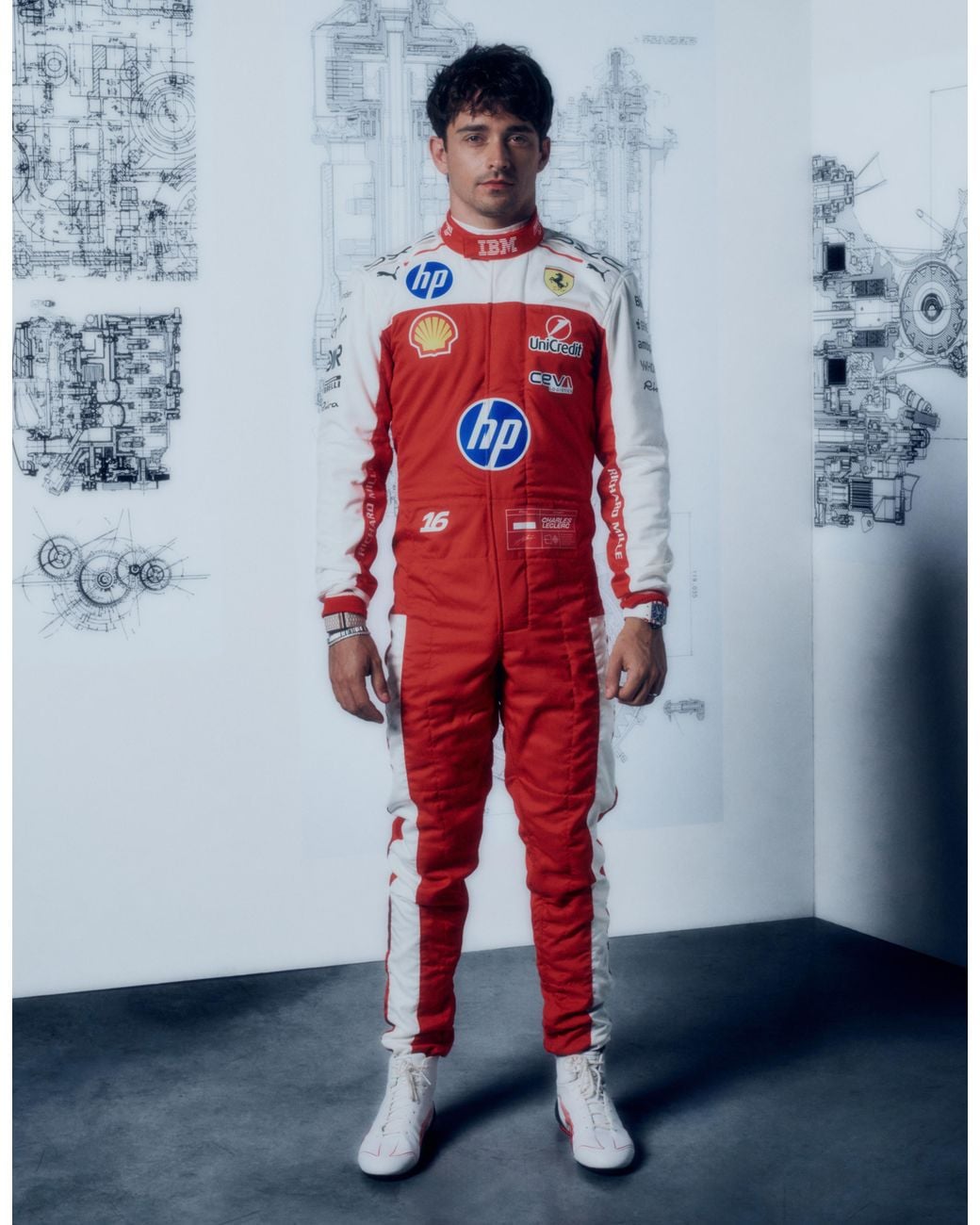 Ferrari Red Scuderia Leclerc Replica Racing Overalls For The 2026 Austin Grand Prix for men