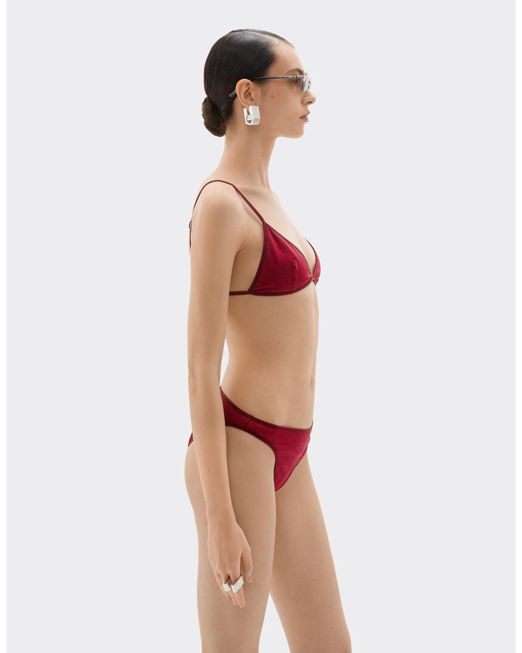 Ferrari Red Bikini Bottoms With Prancing Horse Motif