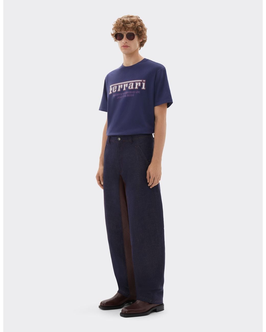 Ferrari Blue T-Shirt For The 2026 Silverstone Grand Prix for men