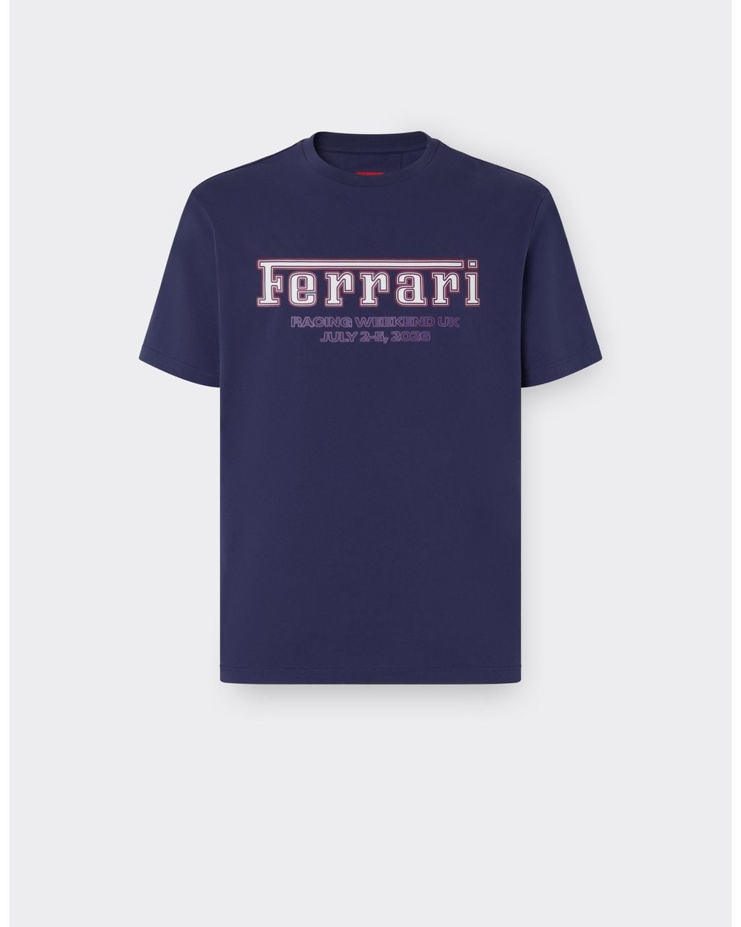 Ferrari Blue T-Shirt For The 2026 Silverstone Grand Prix for men