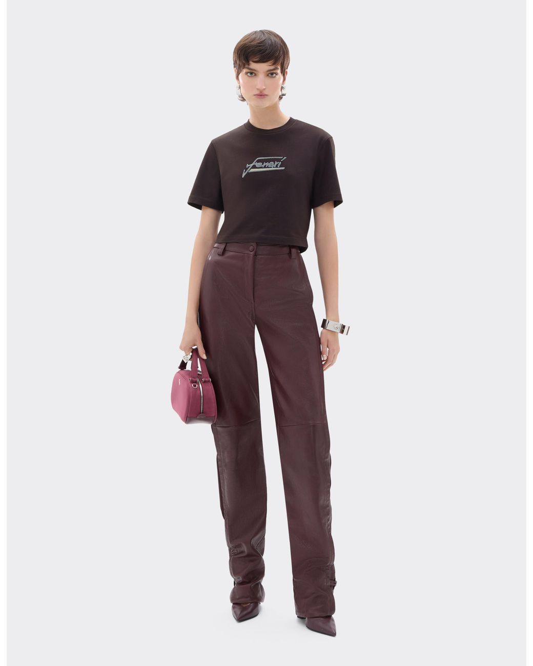 Ferrari Multicolor Crop-Top T-Shirt
