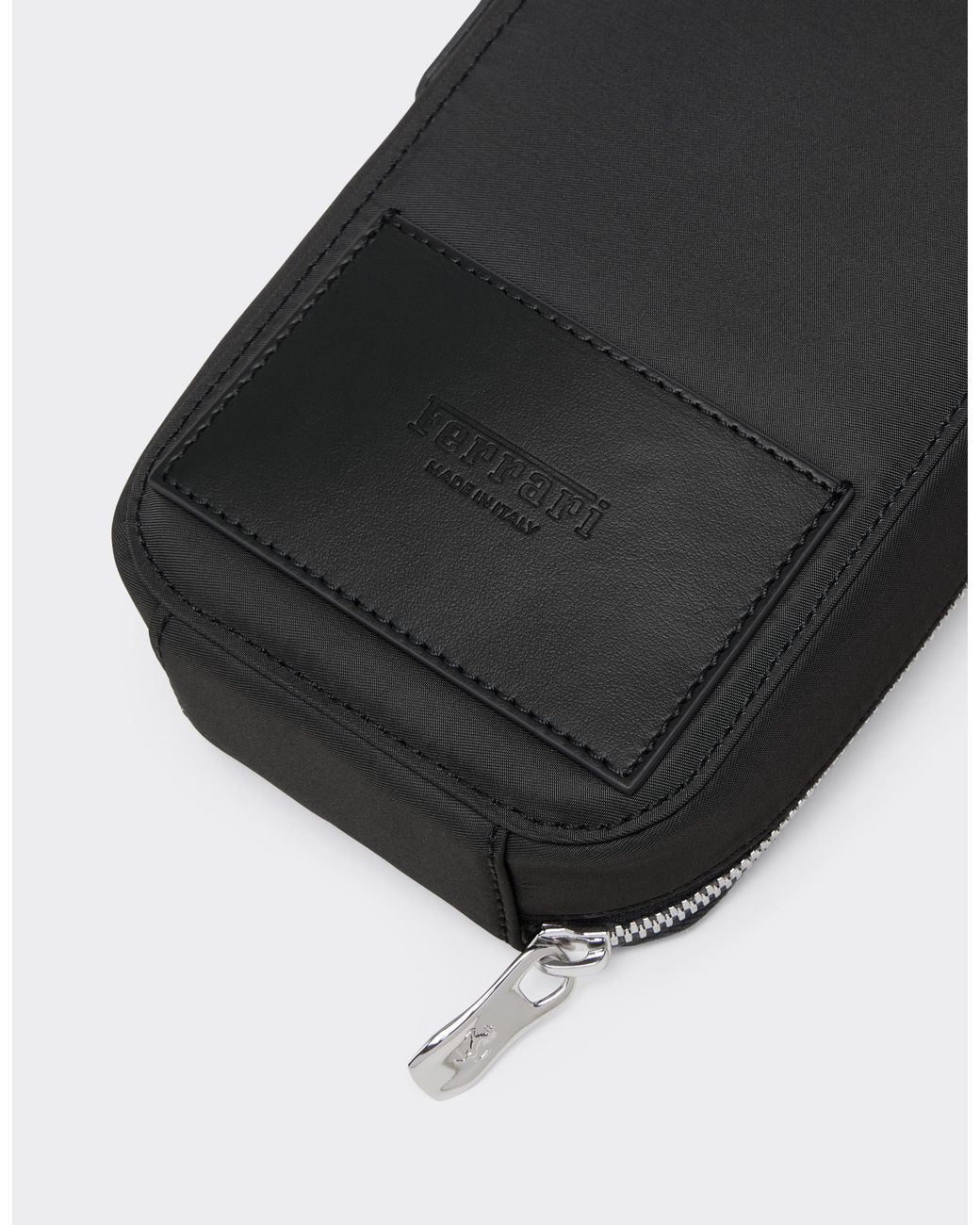 Ferrari White Q-Cycle Nylon Crossbody Bag for men