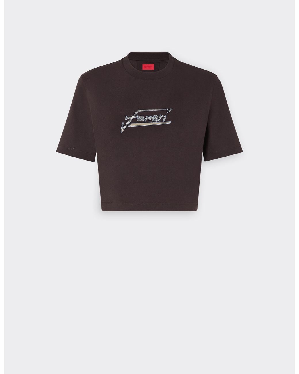 Ferrari Multicolor Crop-Top T-Shirt