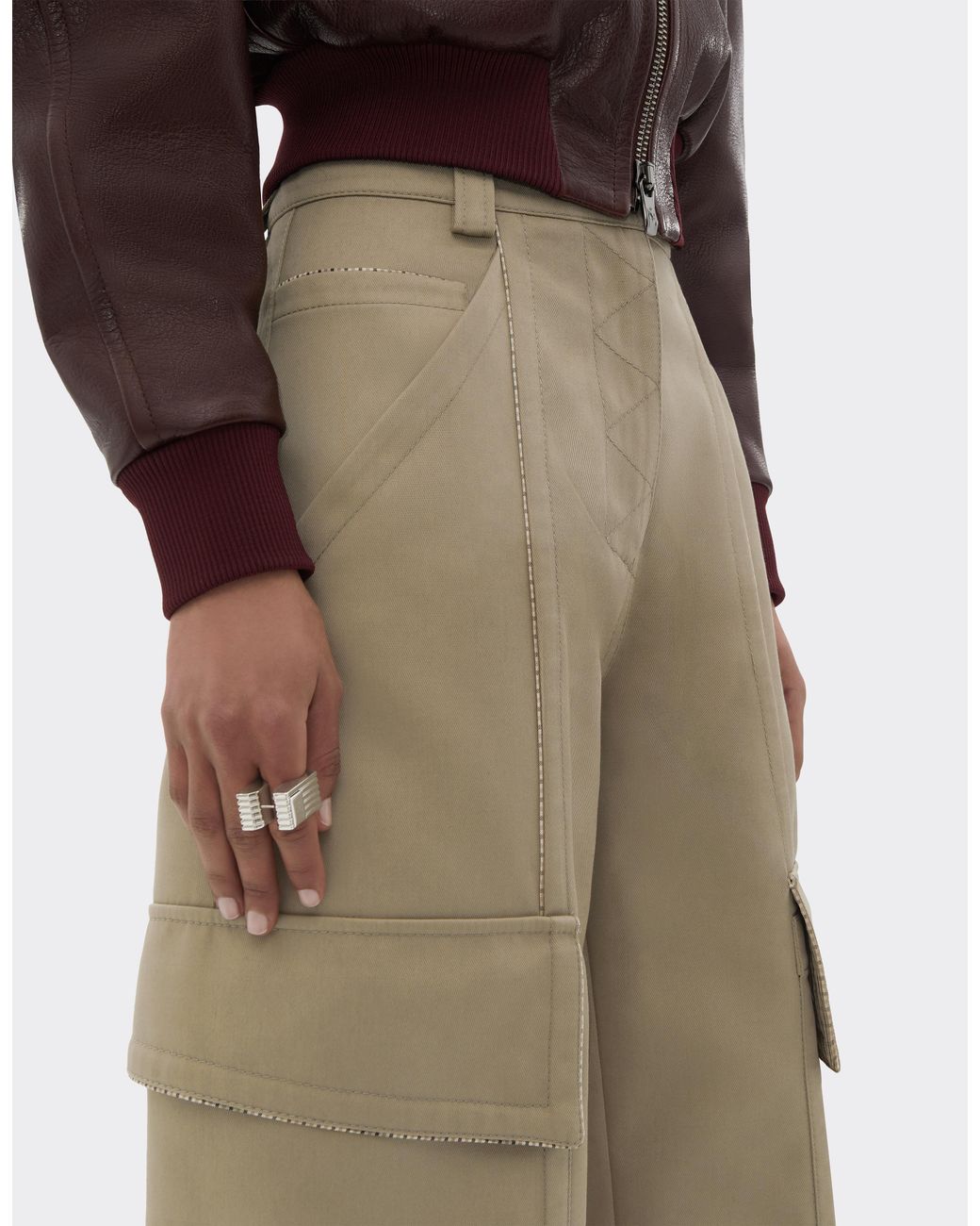 Ferrari Natural Double Mackintosh Cargo Trousers