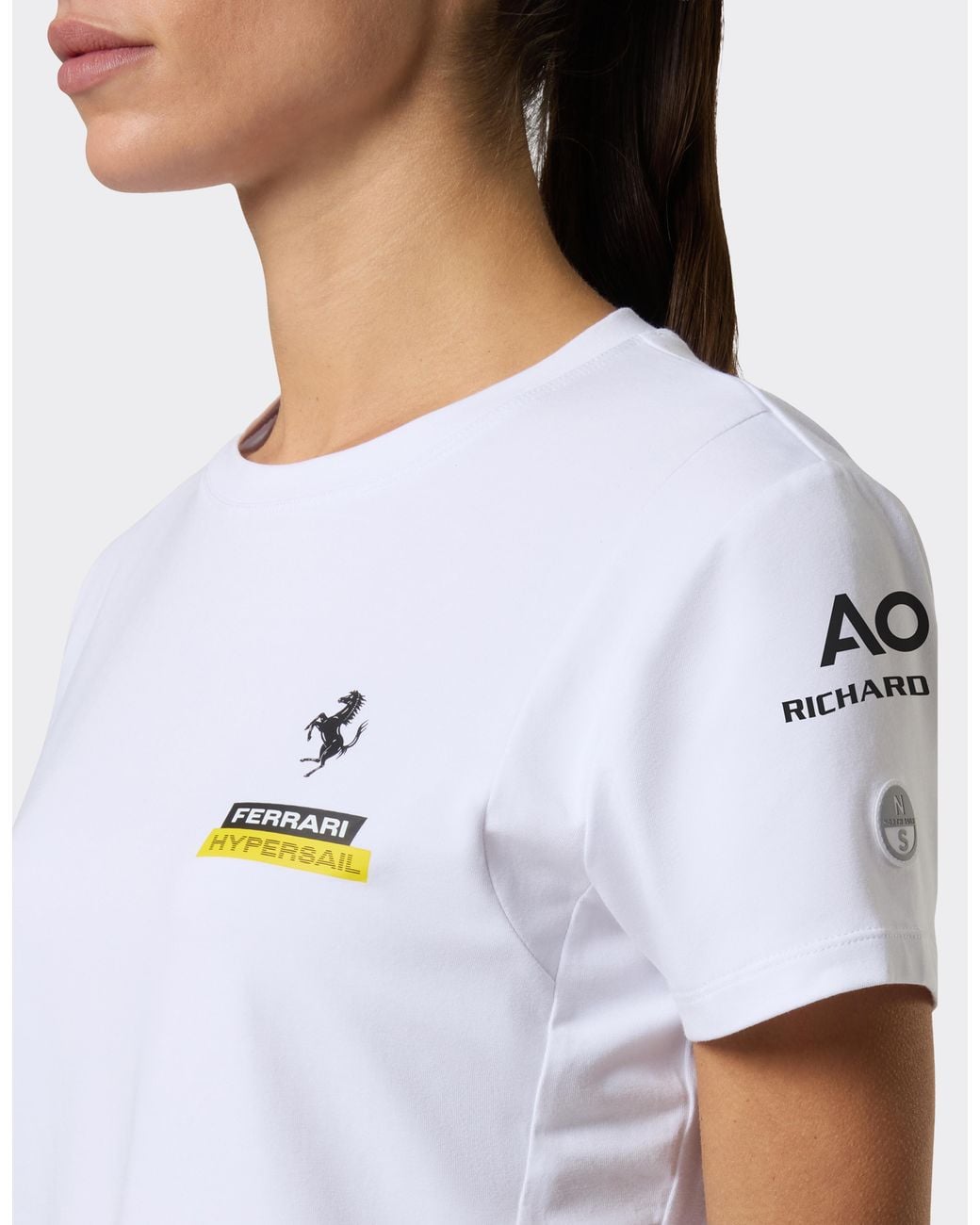 Ferrari White Hypersail Tech Jersey T-Shirt