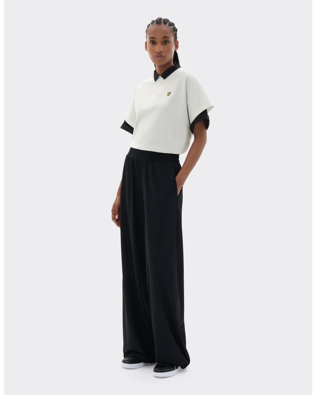 Ferrari Black Technical Piqué Jogger Pants