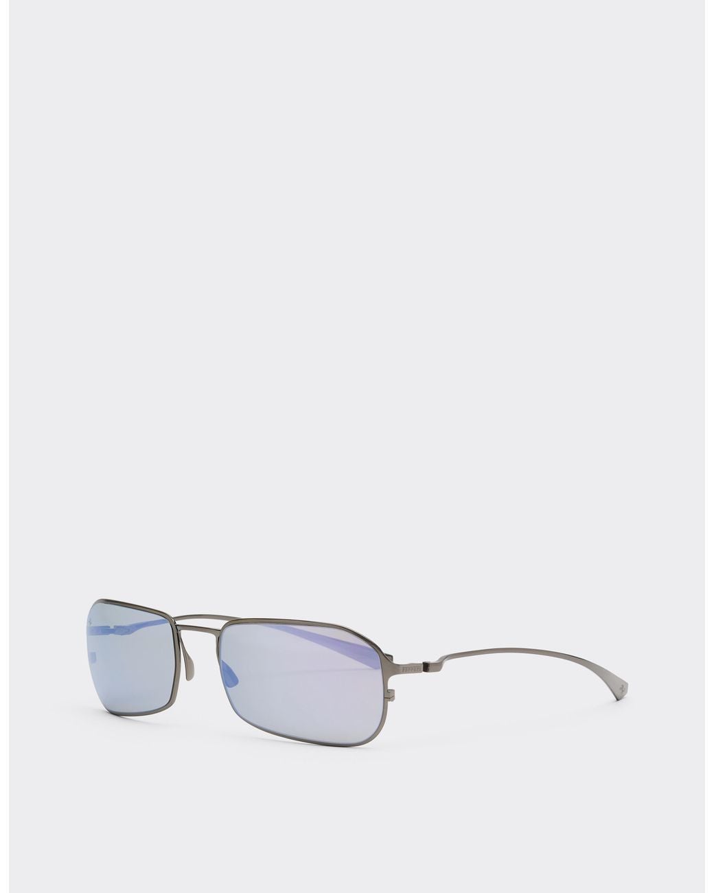 Ferrari Metallic Gunmetal-Coloured Titanium Sunglasses With Dark Lenses for men