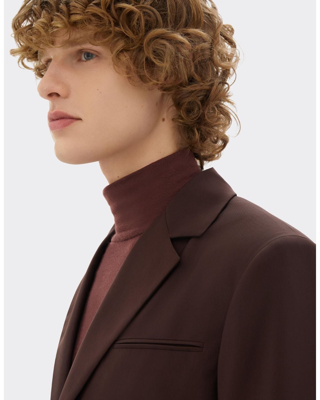 Ferrari Brown Q-Cycle Tropical Wool Blazer for men
