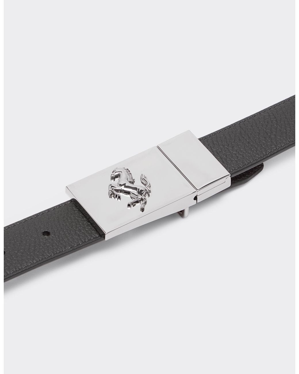 Ferrari White Reversible Belt for men