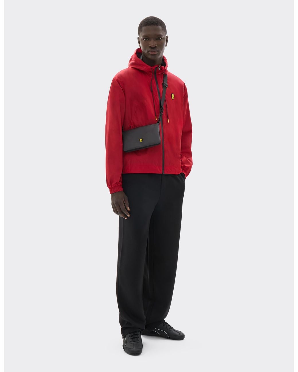 Ferrari Black Crossbody Bag With Scudetto