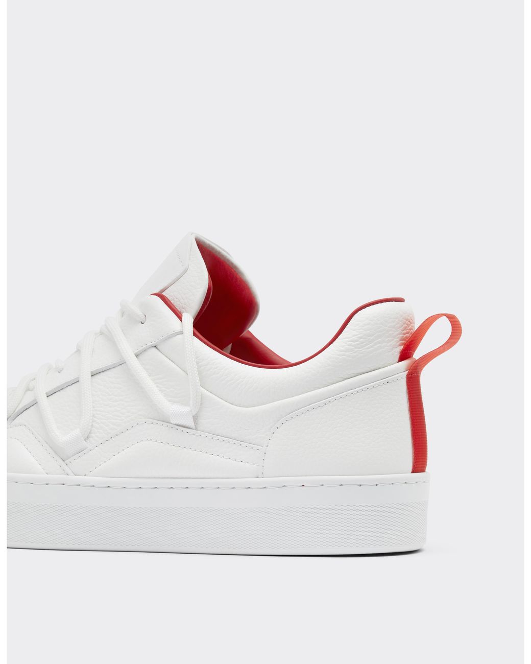 Ferrari White Leather Trainers for men