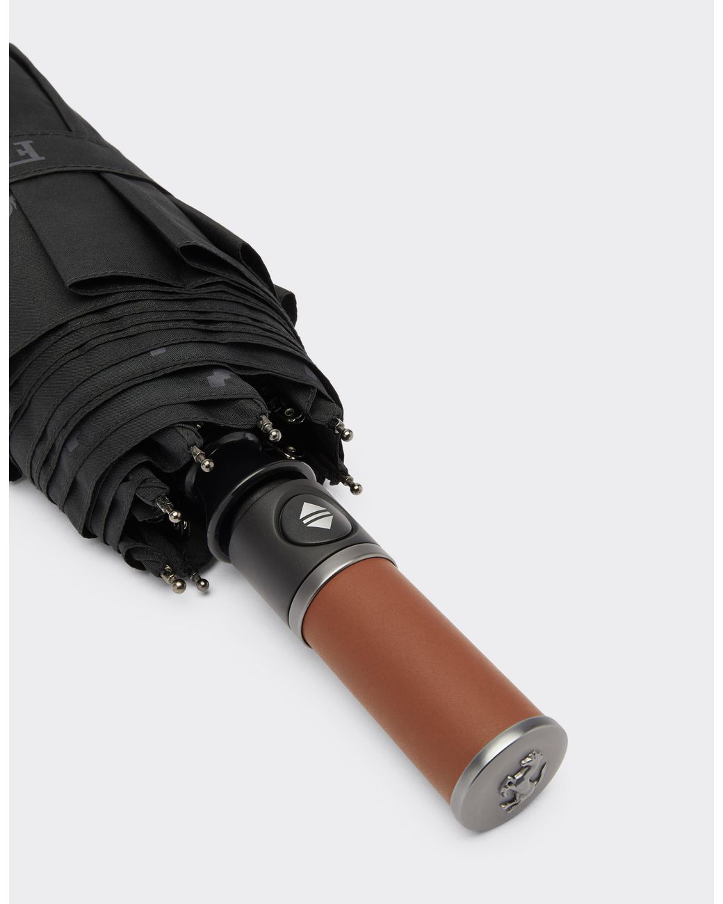 Ferrari White Automatic Umbrella With Cavallino Pixel Motif