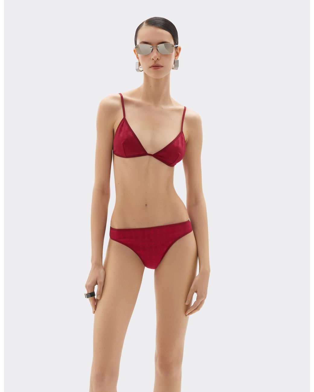 Ferrari Red Bikini Bottoms With Prancing Horse Motif