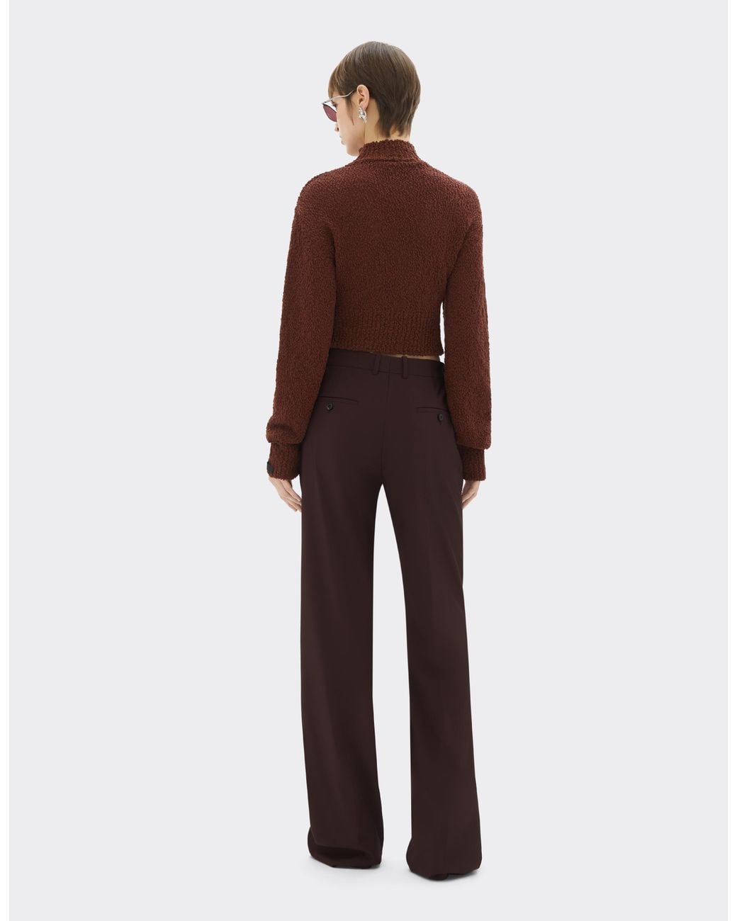 Ferrari Brown Q-Cycle Tropical Wool Trousers