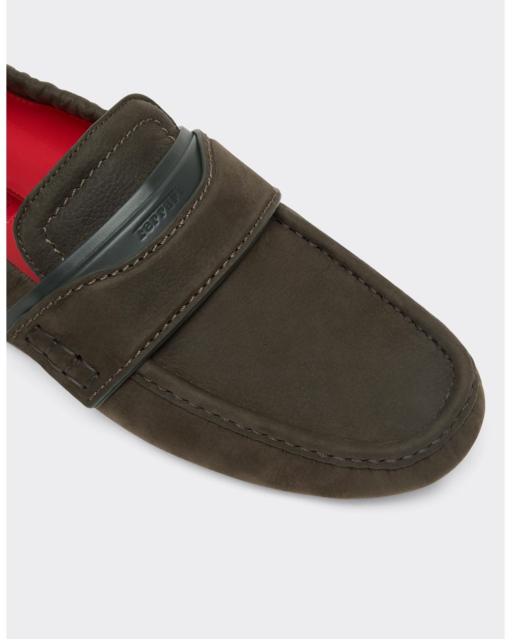 Ferrari Black Nubuck Driver Loafers for men