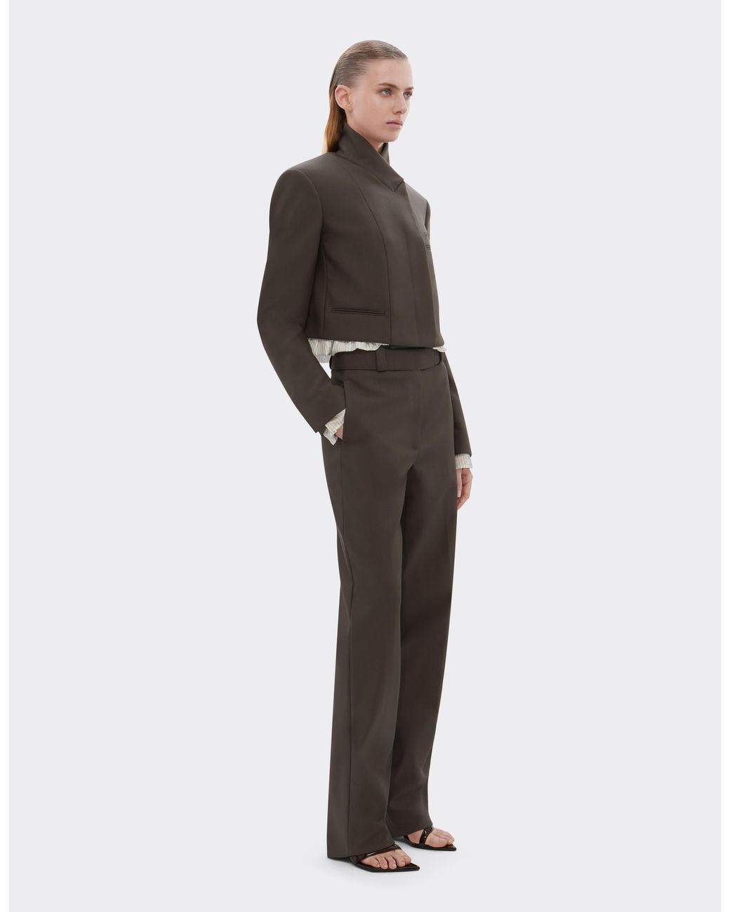 Ferrari Brown Straight-Leg Trousers
