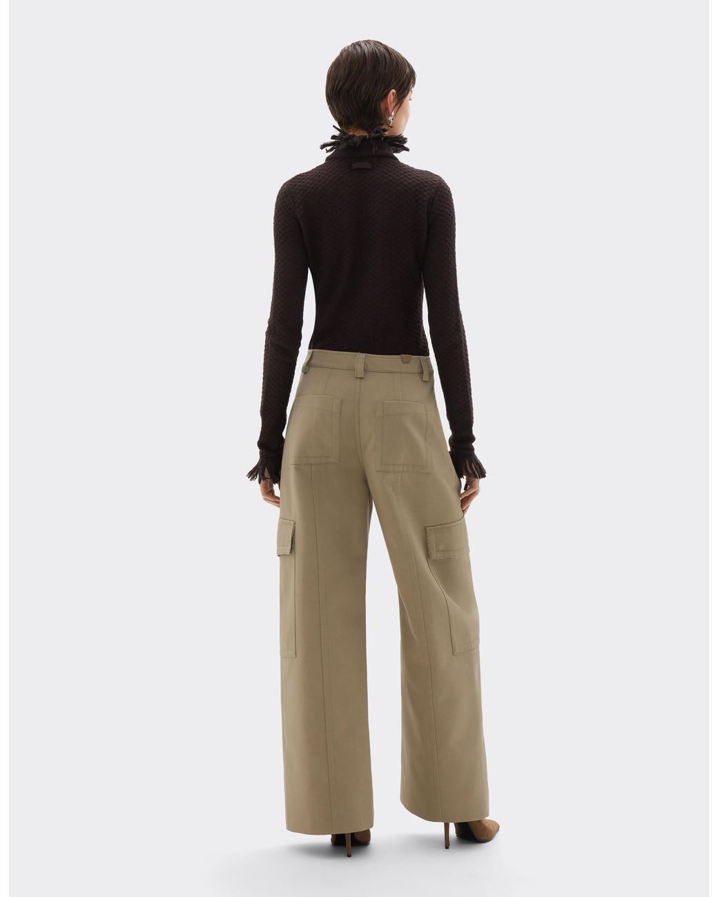 Ferrari Black Turtleneck With Fringes