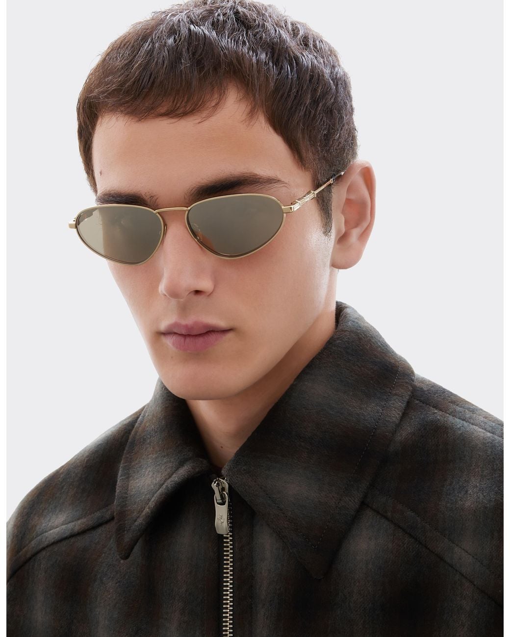 Ferrari Multicolor Coloured Metal Sunglasses With Lenses With A Mirror Finish