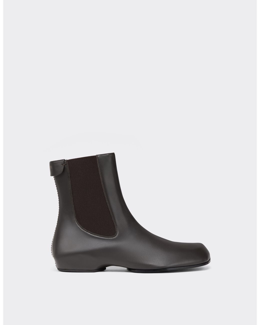 Ferrari White Polished Leather Chelsea Boots for men