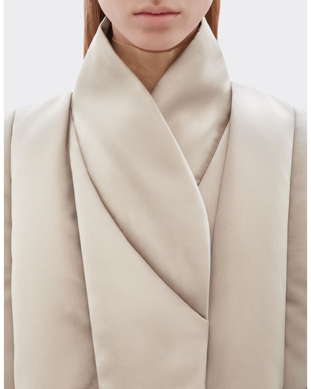 Ferrari White Padded Duchesse Satin Blouson