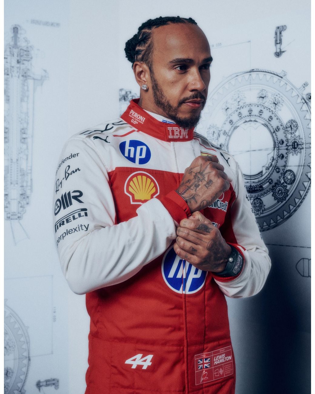 Ferrari Red Scuderia Hamilton Replica Racing Suit For The 2026 Austin Grand Prix for men