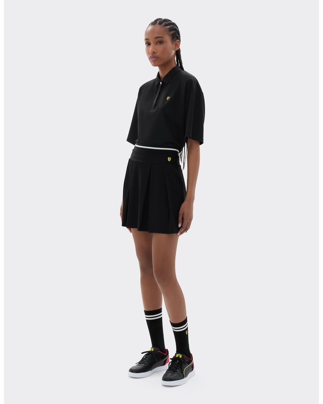 Ferrari Black Technical Piqué Mini Skirt