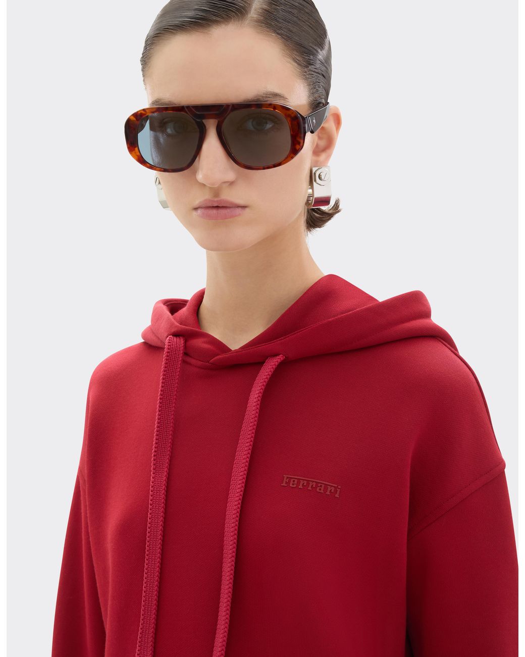 Ferrari Red Technical Jersey Hoodie