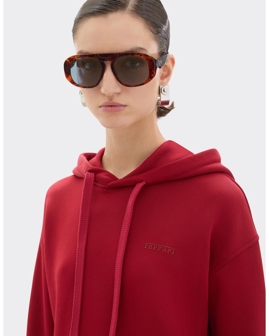 Ferrari Red Technical Jersey Hoodie