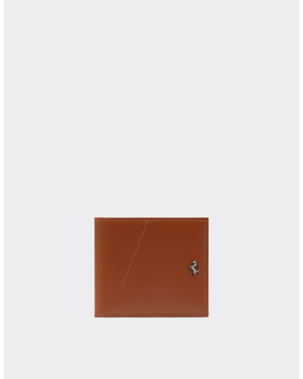 Ferrari White Smooth Leather Horizontal Wallet