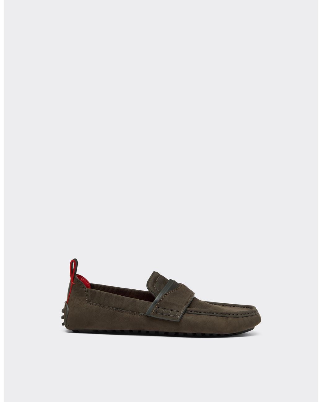 Ferrari Black Nubuck Driver Loafers for men