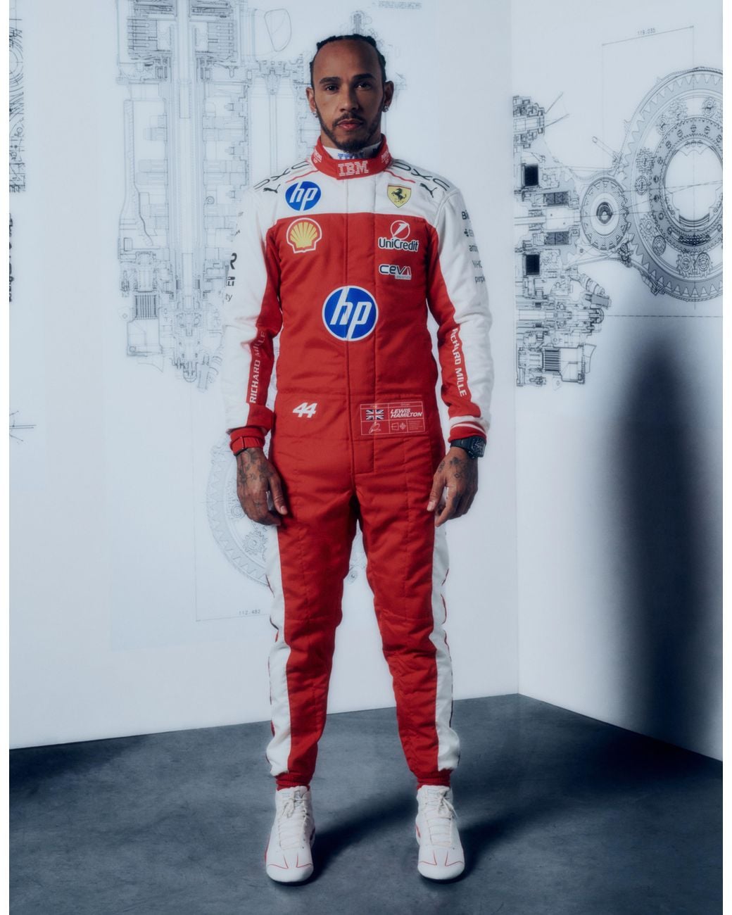 Ferrari Red Scuderia Hamilton Replica Racing Suit For The 2026 Austin Grand Prix for men