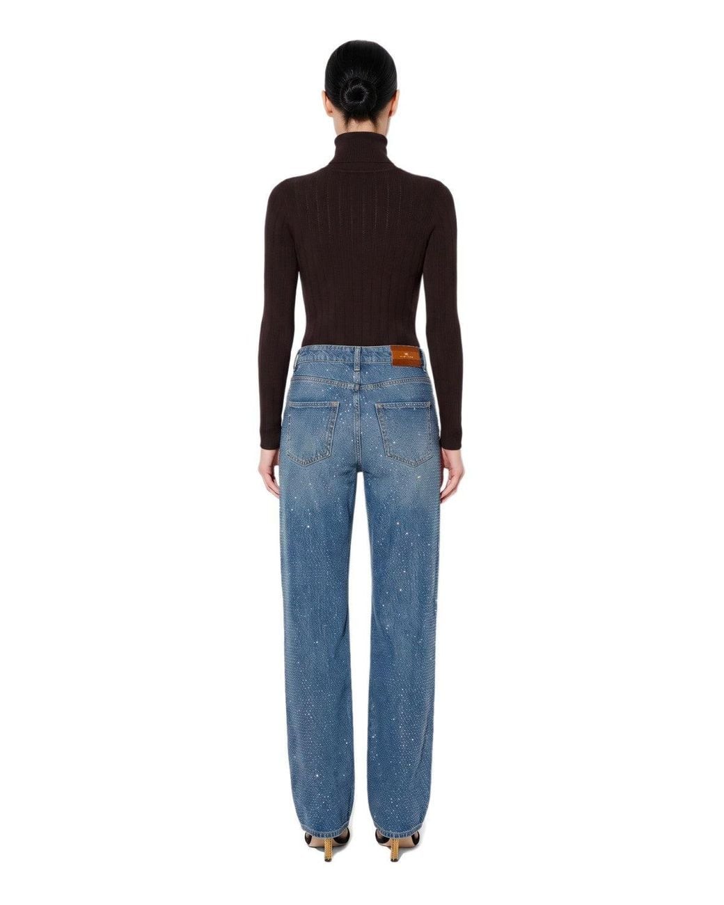 Elisabetta Franchi Black Polo Neck Jumper
