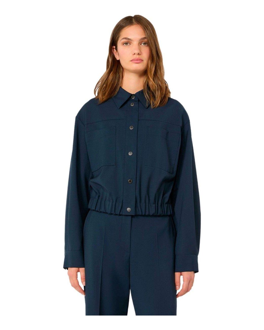 Weekend by Maxmara Blue Decano Shirt Jacket