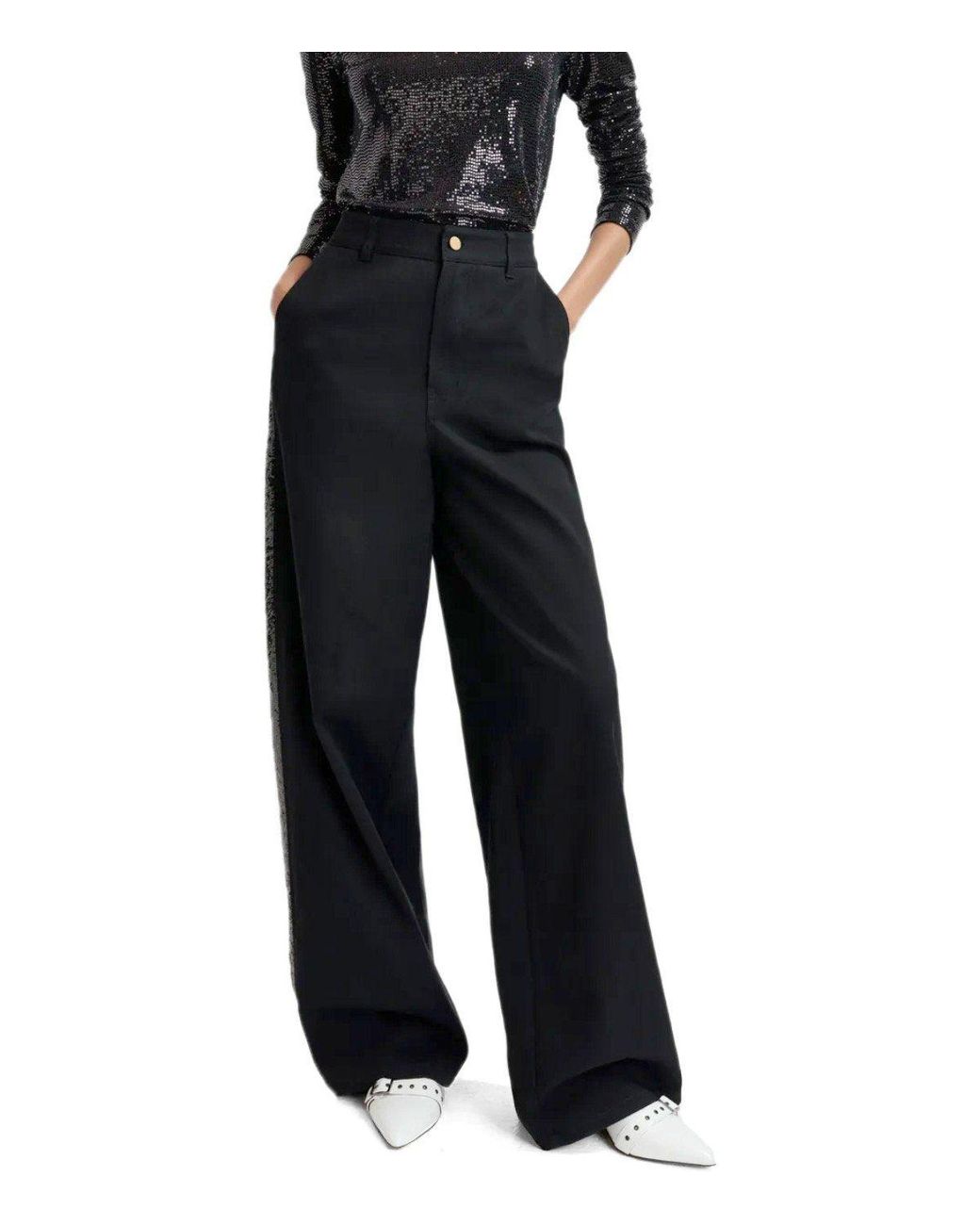 Essentiel Antwerp Black Gorror Wide Leg Pants
