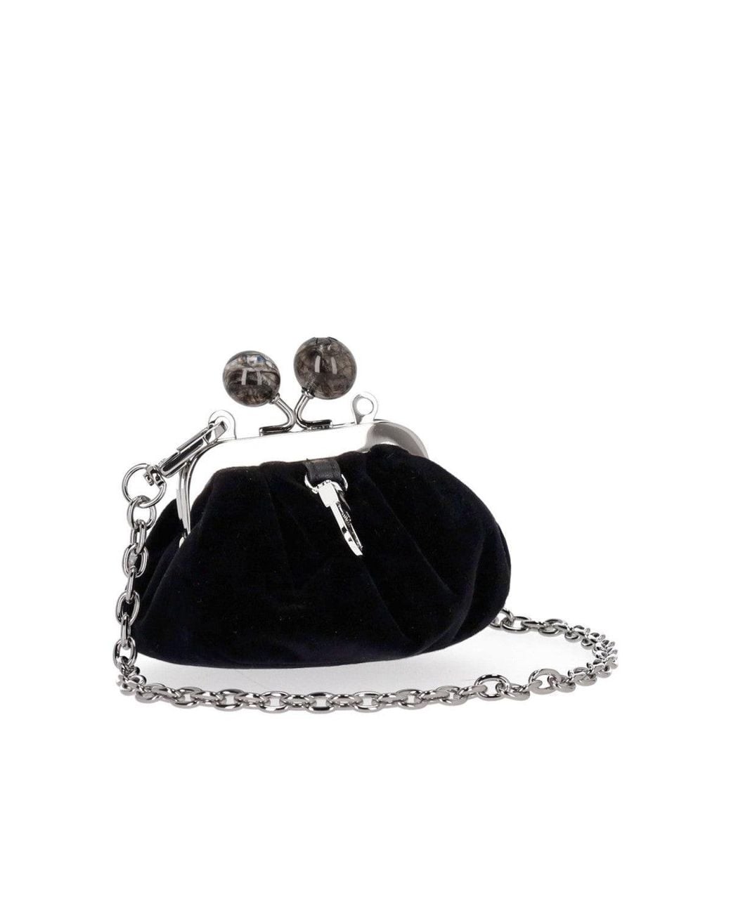 Weekend by Maxmara Black Clutch Pasticcino Nocino Velvet