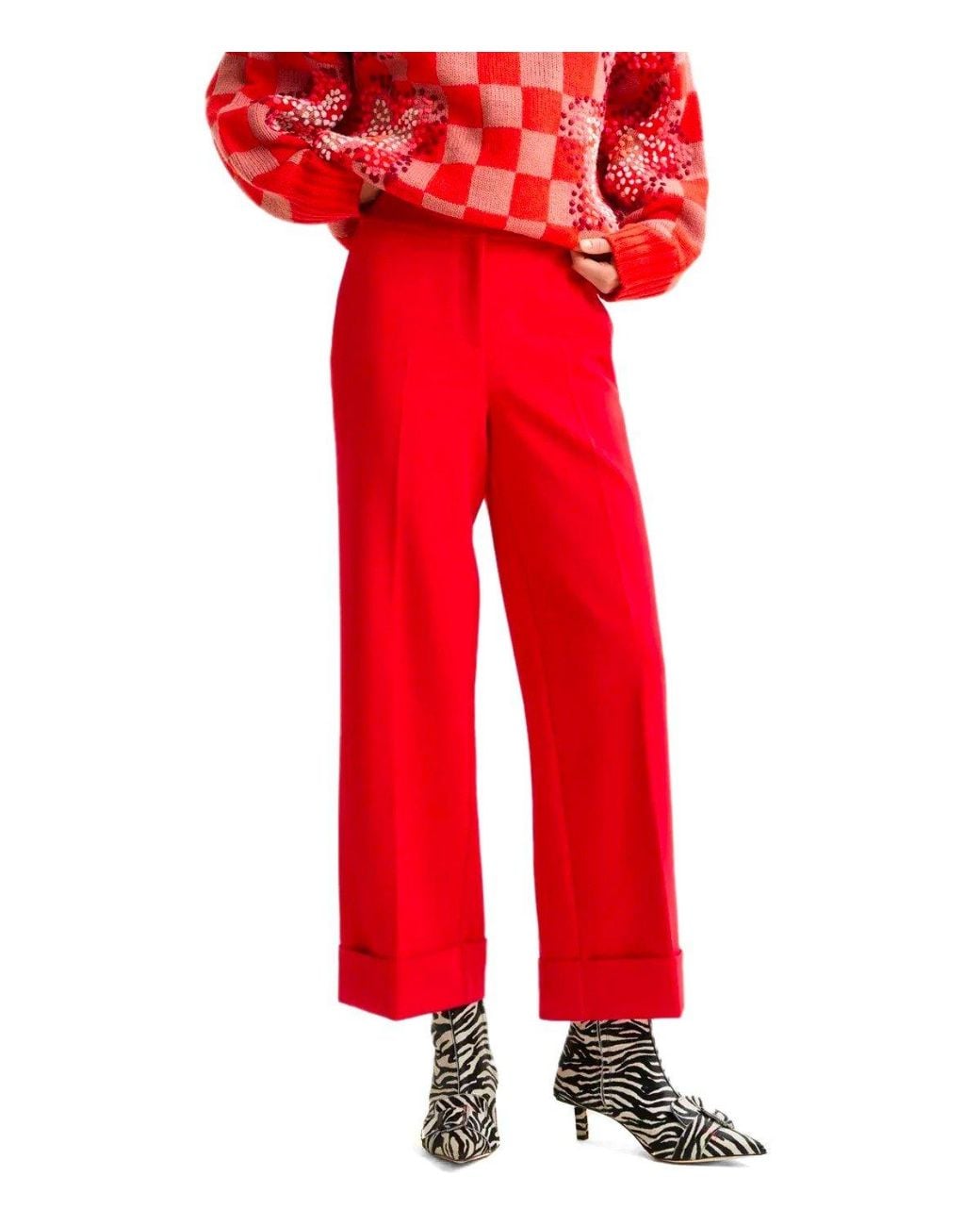 Essentiel Antwerp Red Imo Cropped Pants