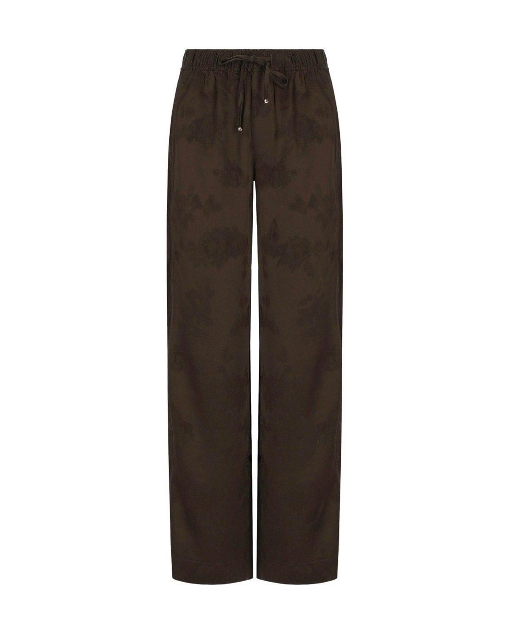 Ganni Brown Satin Trousers