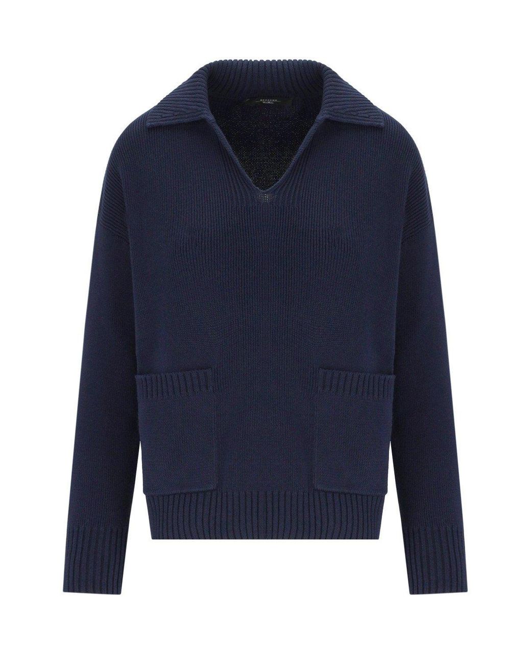 Weekend by Maxmara Saloon Blue Polo Sweater