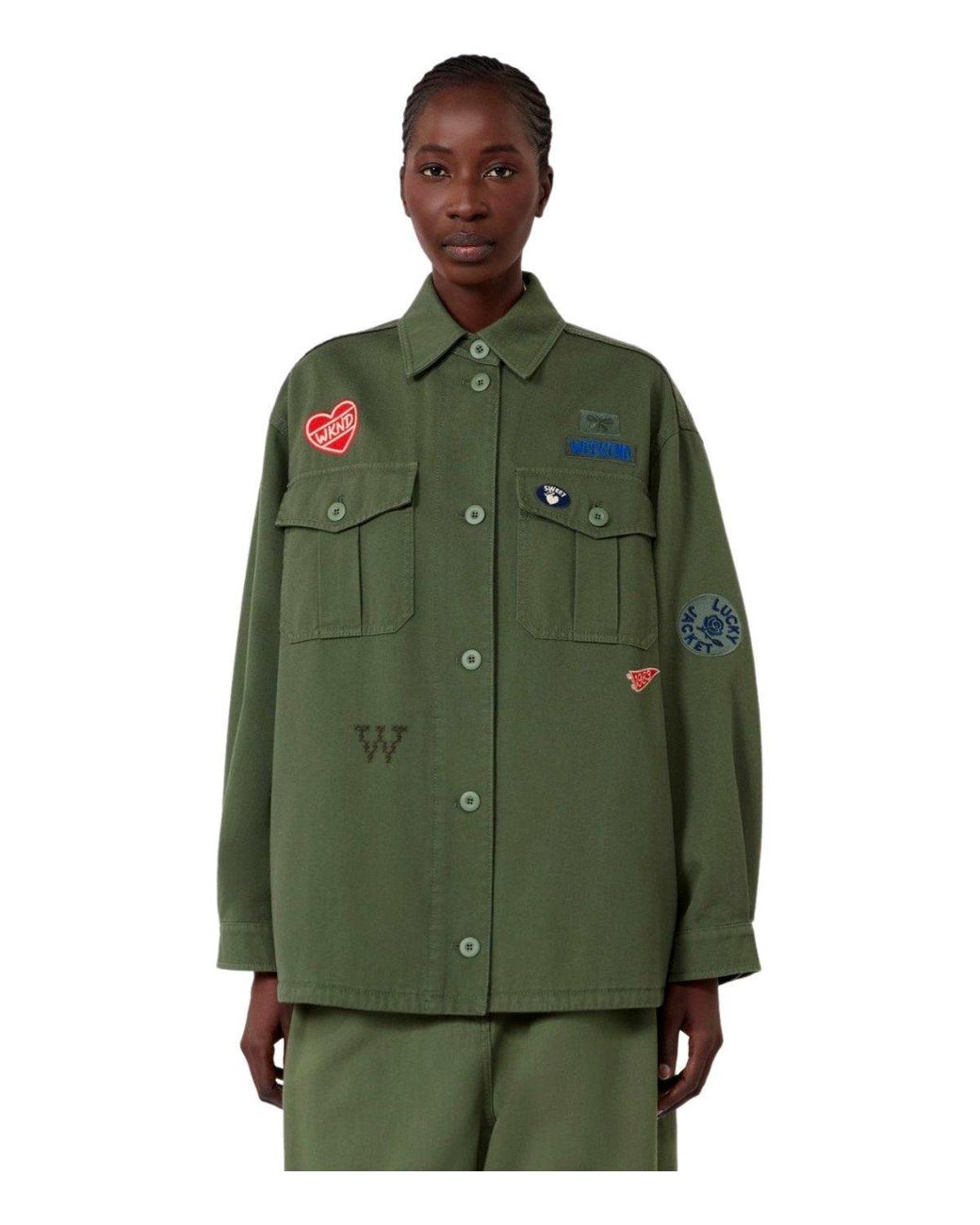 Weekend by Maxmara Green Razza Kaki Shirt Jacket