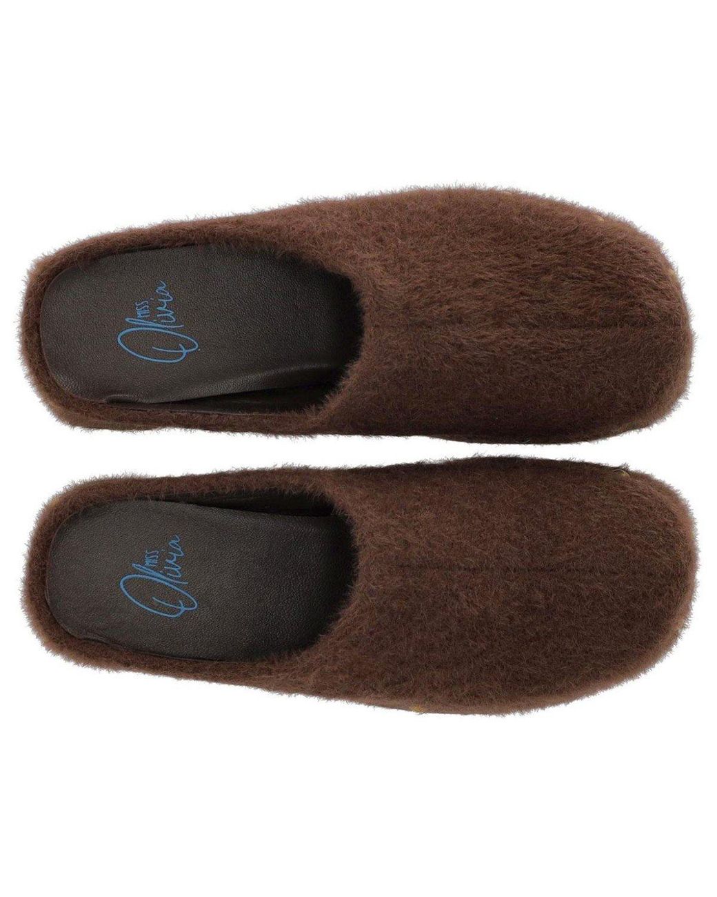 MISS OLIVIA Brown Carola Mohair Clog