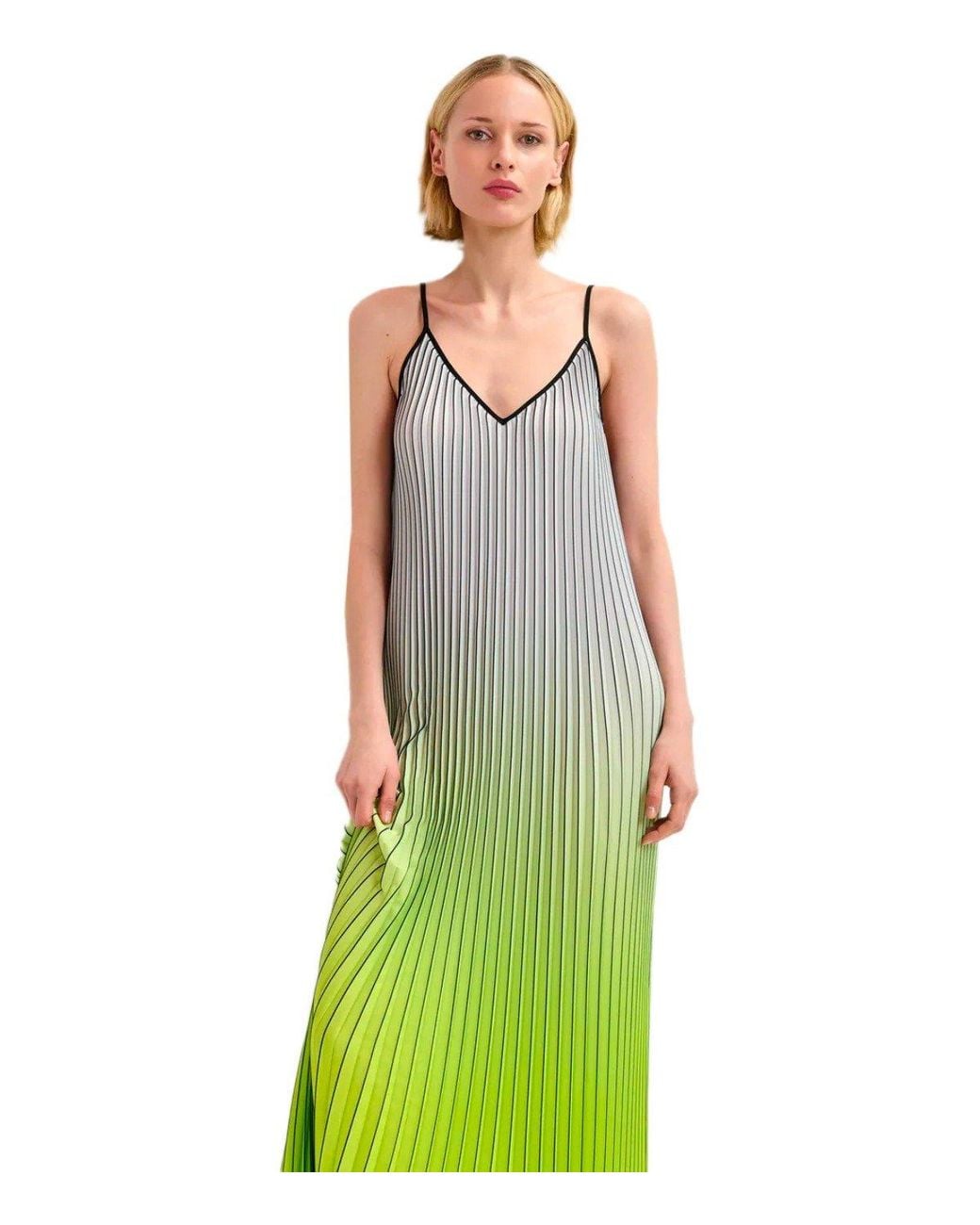 Essentiel Antwerp Green Haurus Long Dress