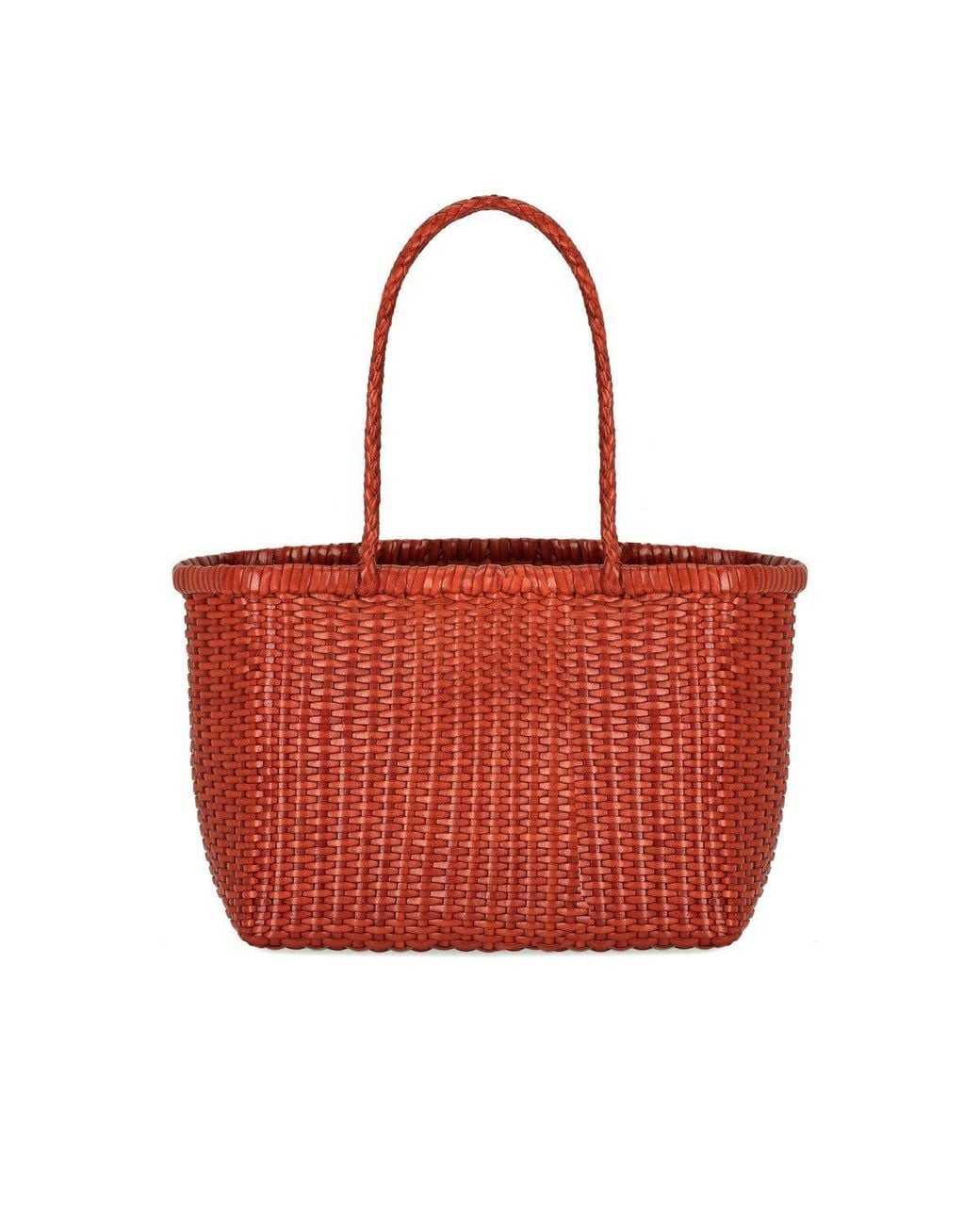 Borsa Shopping Weave Small di Dragon Diffusion in Red