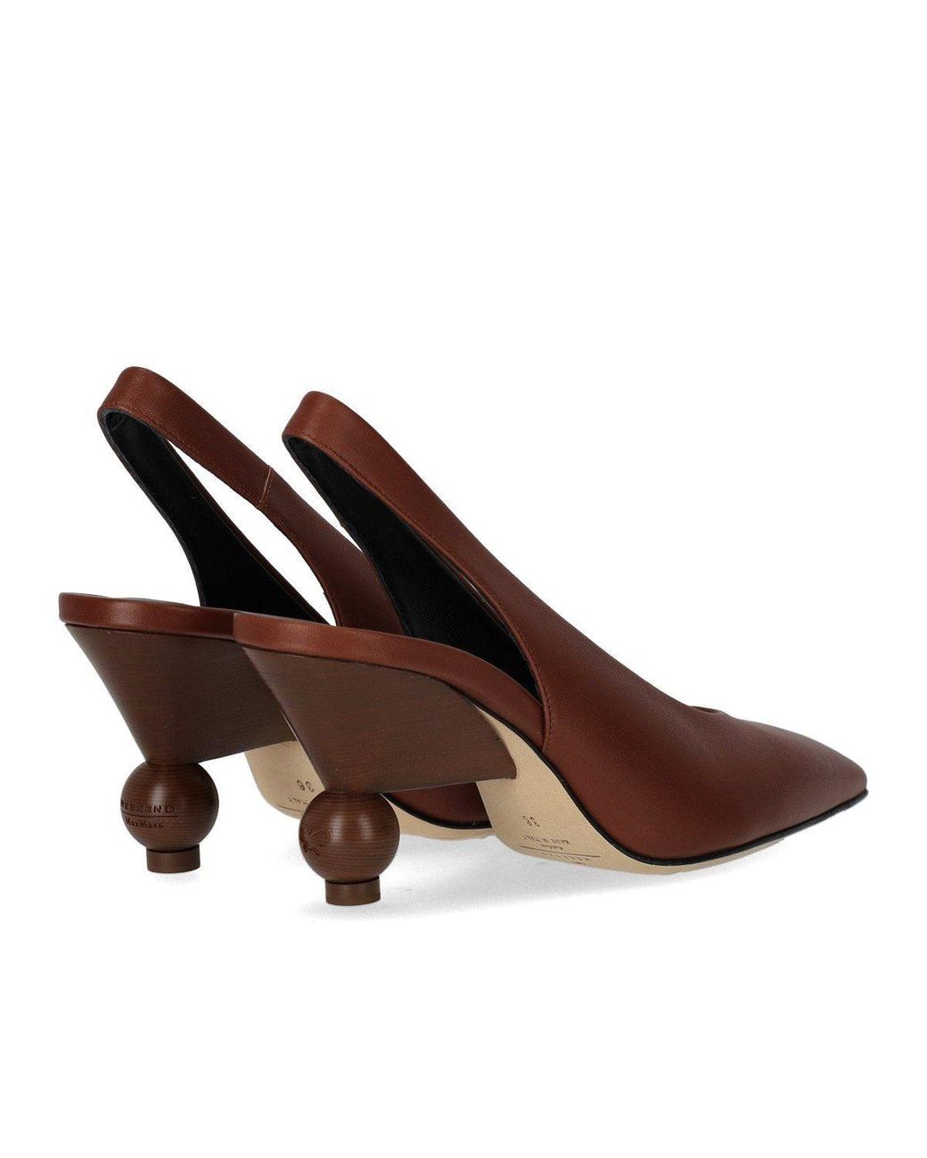 Weekend by Maxmara Brown Arito Slingback Pump