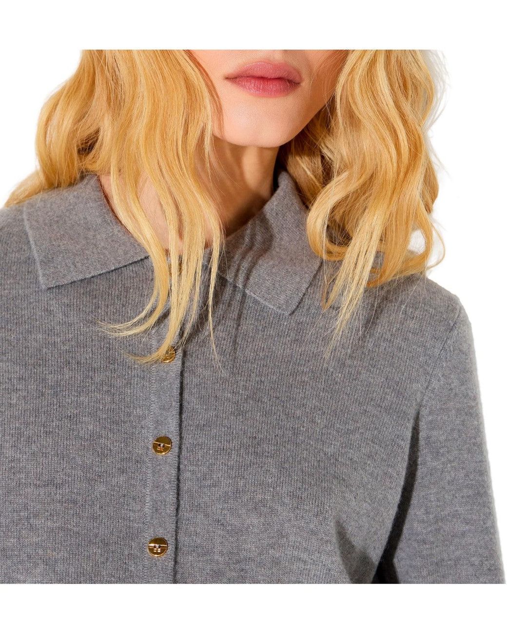 Elisabetta Franchi Gray Cardigan