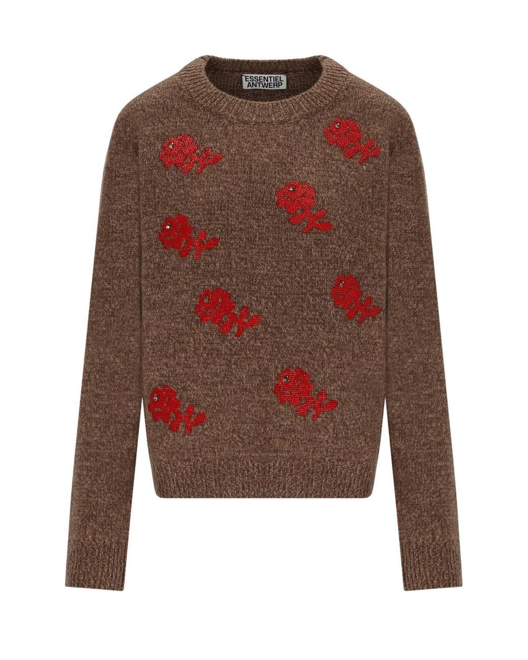 Essentiel Antwerp Red Korine Wool Sweater